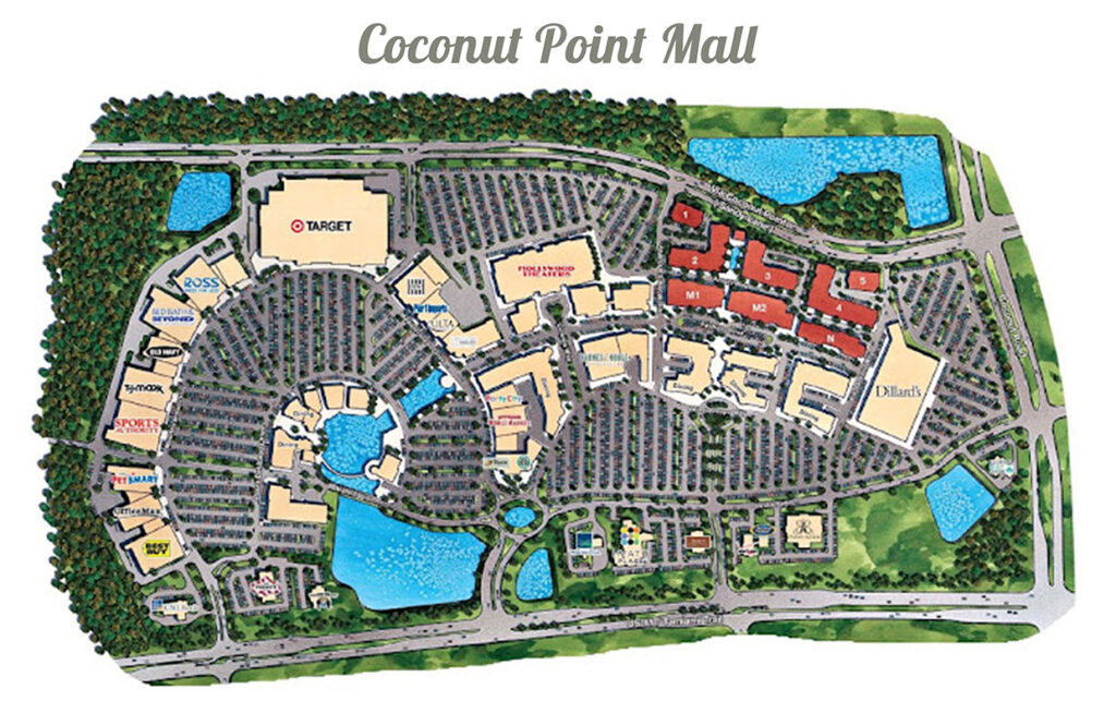 Coconut Point Mall Map in Estero FL